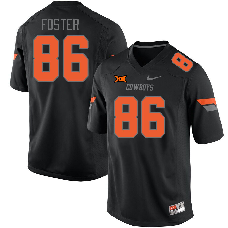 Men #86 Tyler Foster Oklahoma State Cowboys College Football Jerseys Stitched-Retro Black